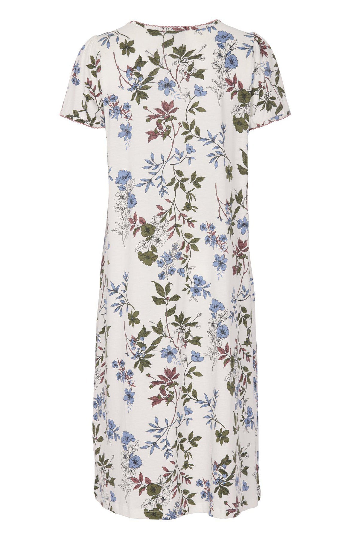 NÁTTKJÓLI VIÐ STUTTARI ERMU, V-HÁLS (110CM)