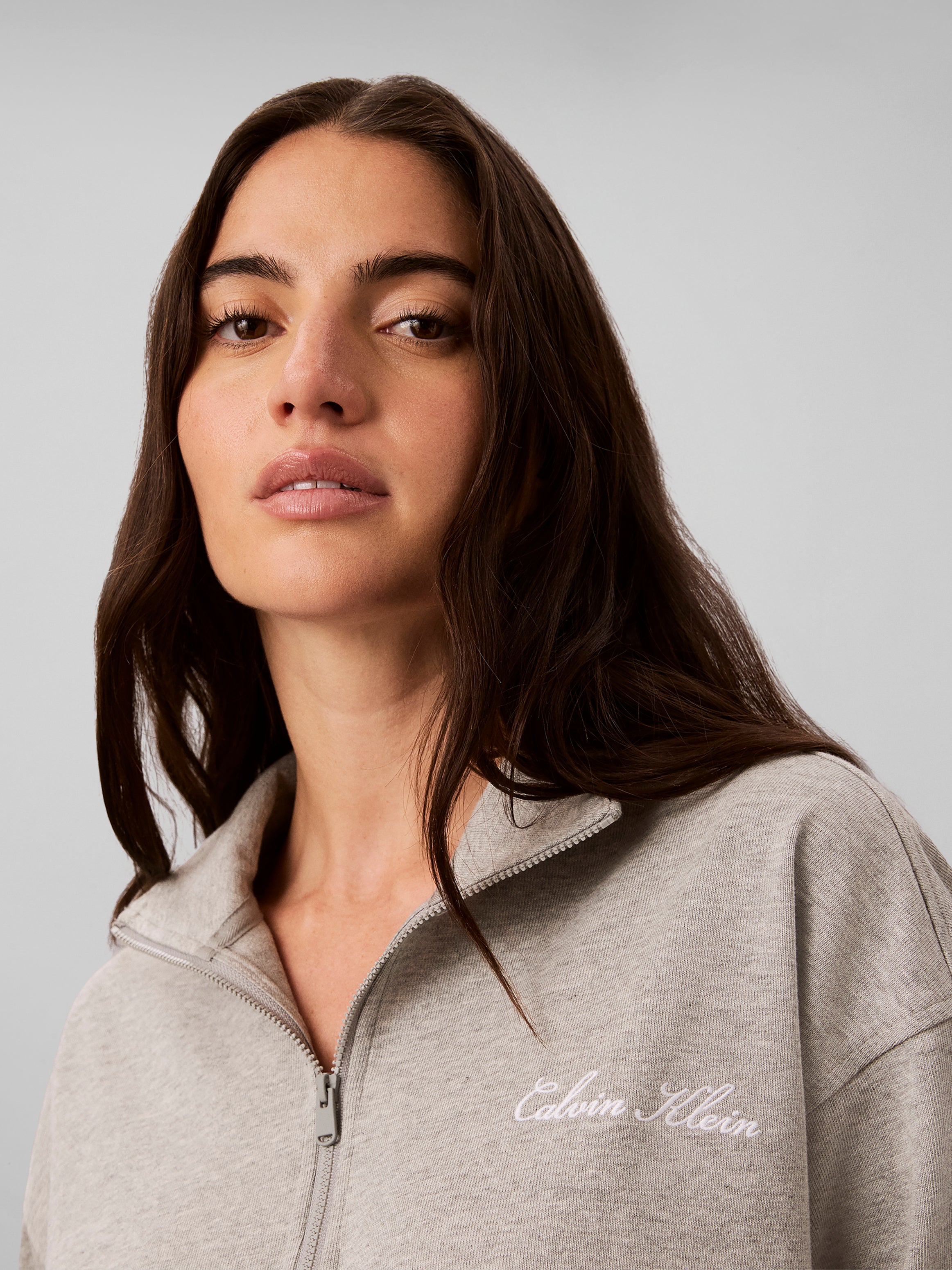 HEAVY JERSEY 1/4 ZIP TOP- GRAPHI