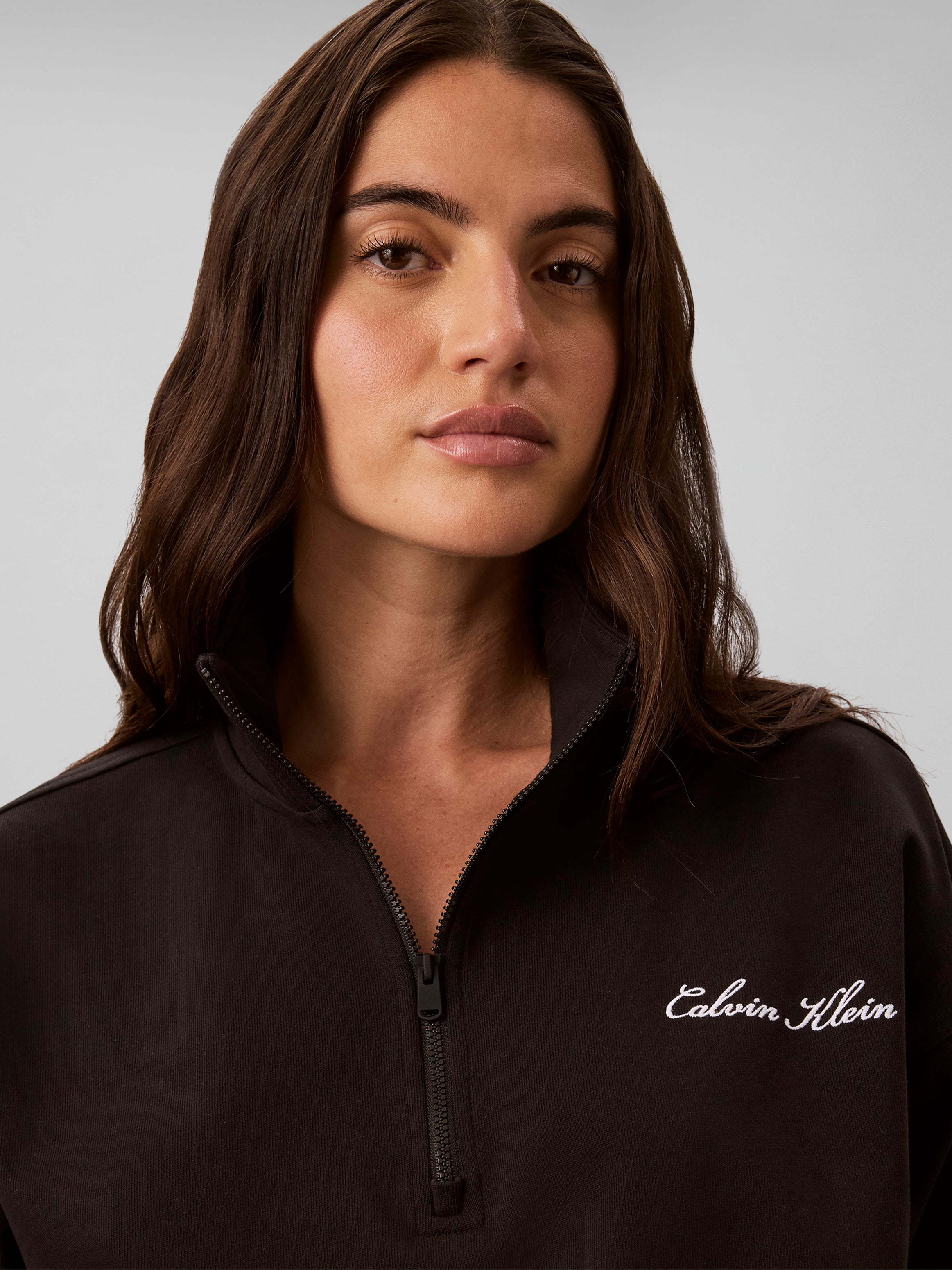 HEAVY JERSEY 1/4 ZIP TOP- GRAPHI