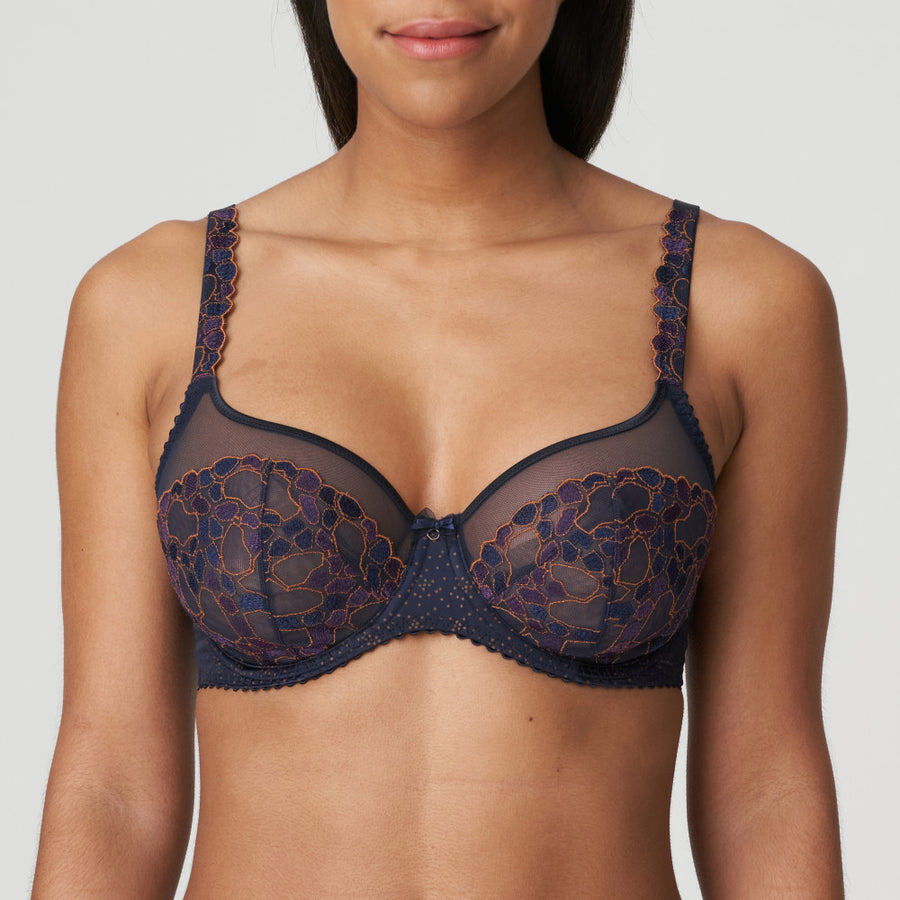 PrimaDonna HYDE PARK balcony bra vertical seam velvet blue