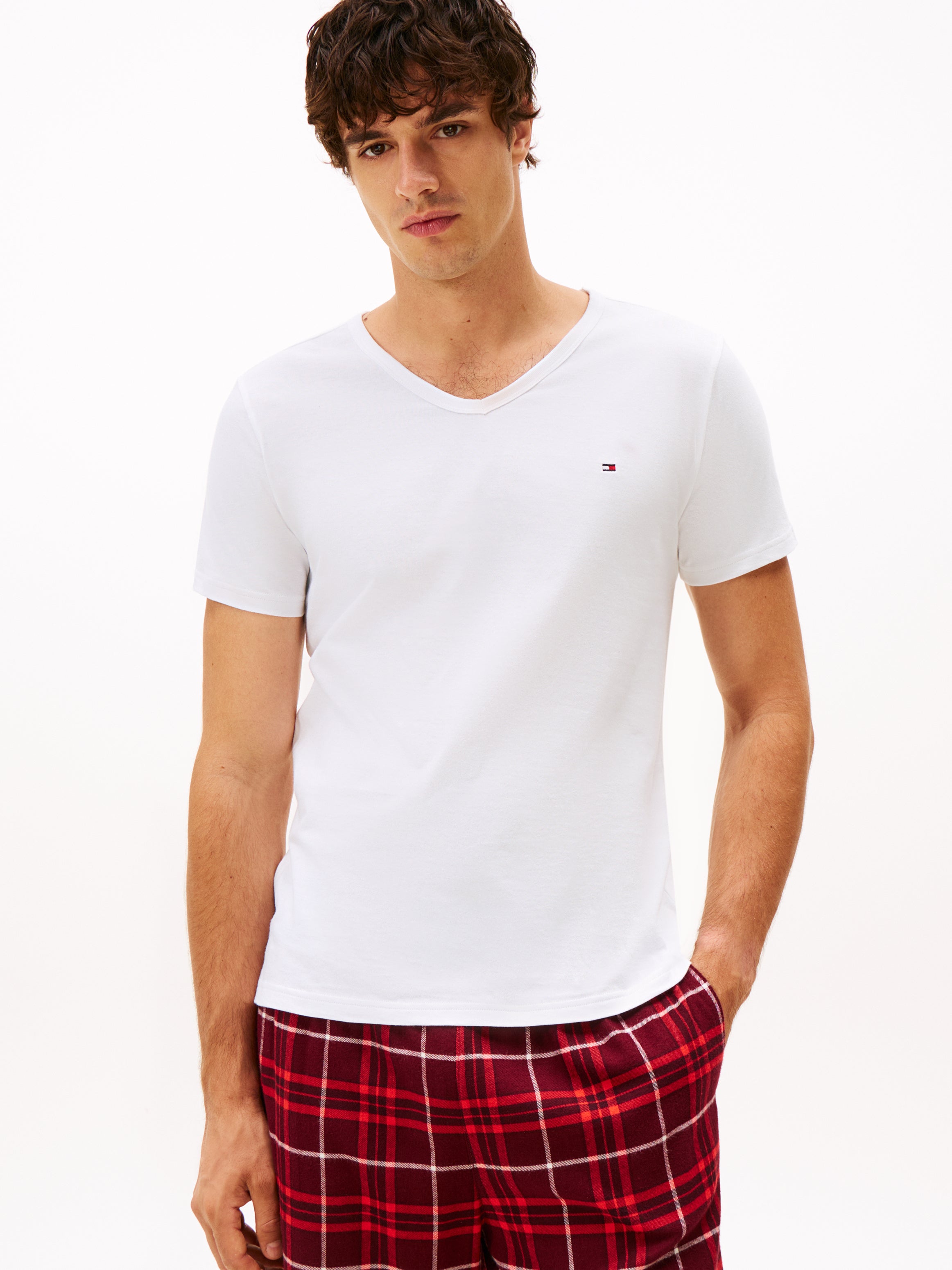 T-SHIRT 3STK Í PAKKA V-HÁLS