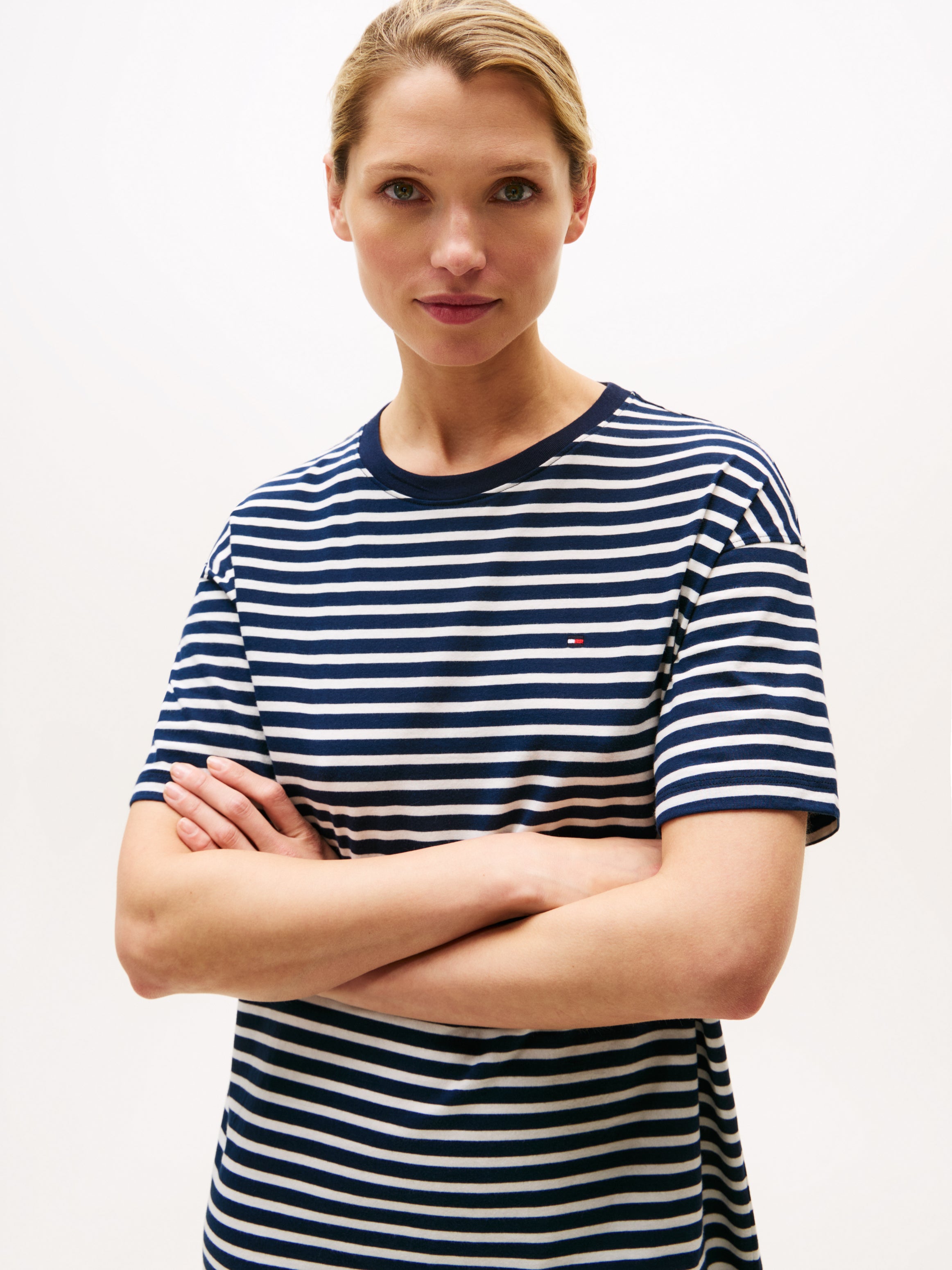 TH TSHIRT KJÓLI VIÐ STRÍPUM