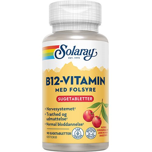 B12 Vitamin við folinsýru, 90 súgvutabl
