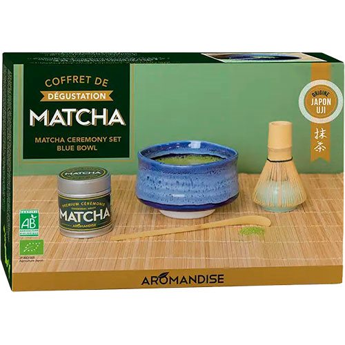 Matcha te ceremoni sæt (skål,matcha,ske,piskeris)