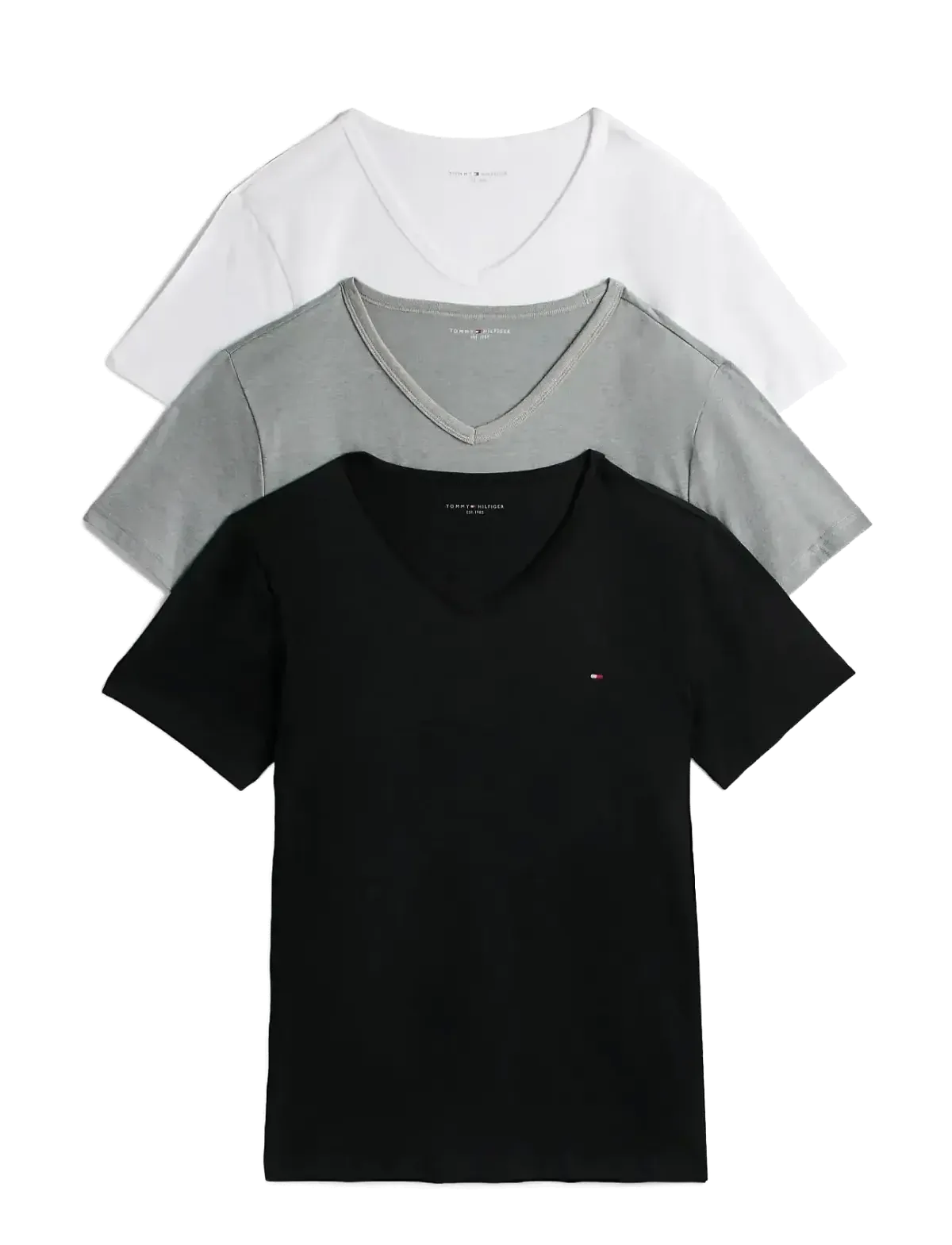 T-SHIRT 3STK Í PAKKA V-HÁLS