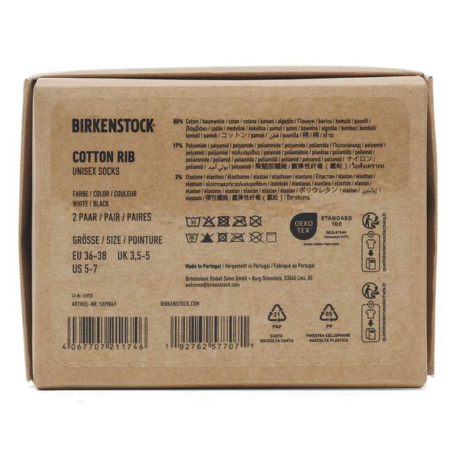 Birkenstock 2 pak Cotton Rib Sokkar