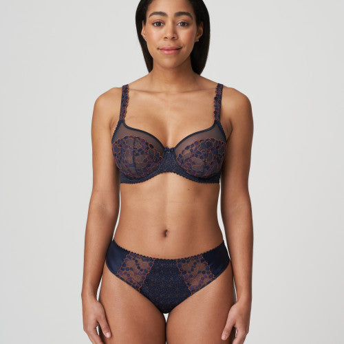 PrimaDonna HYDE PARK balcony bra vertical seam velvet blue