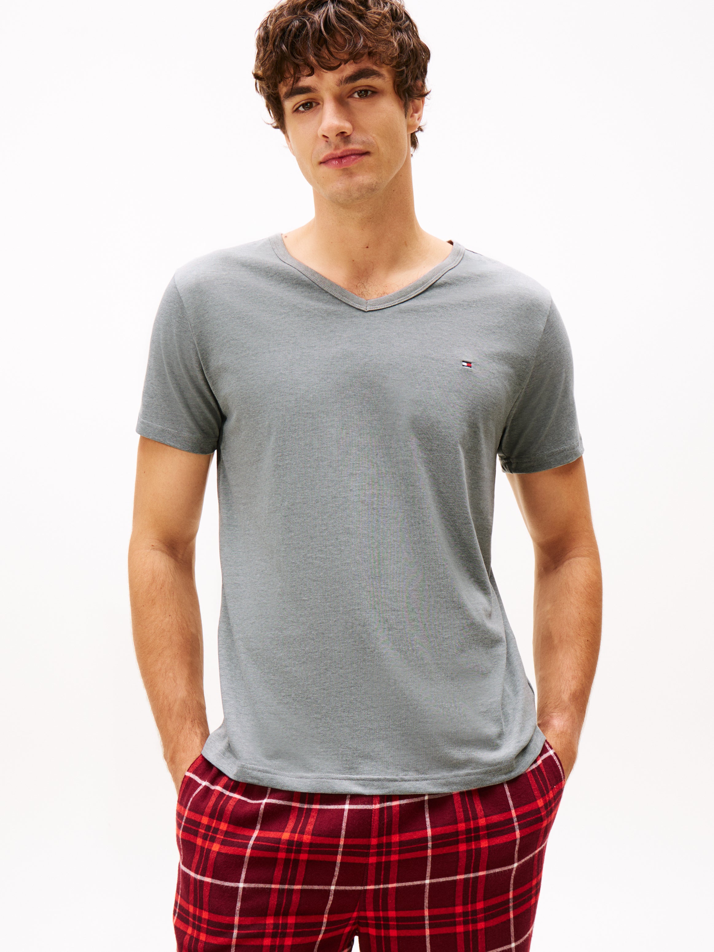 T-SHIRT 3STK Í PAKKA V-HÁLS