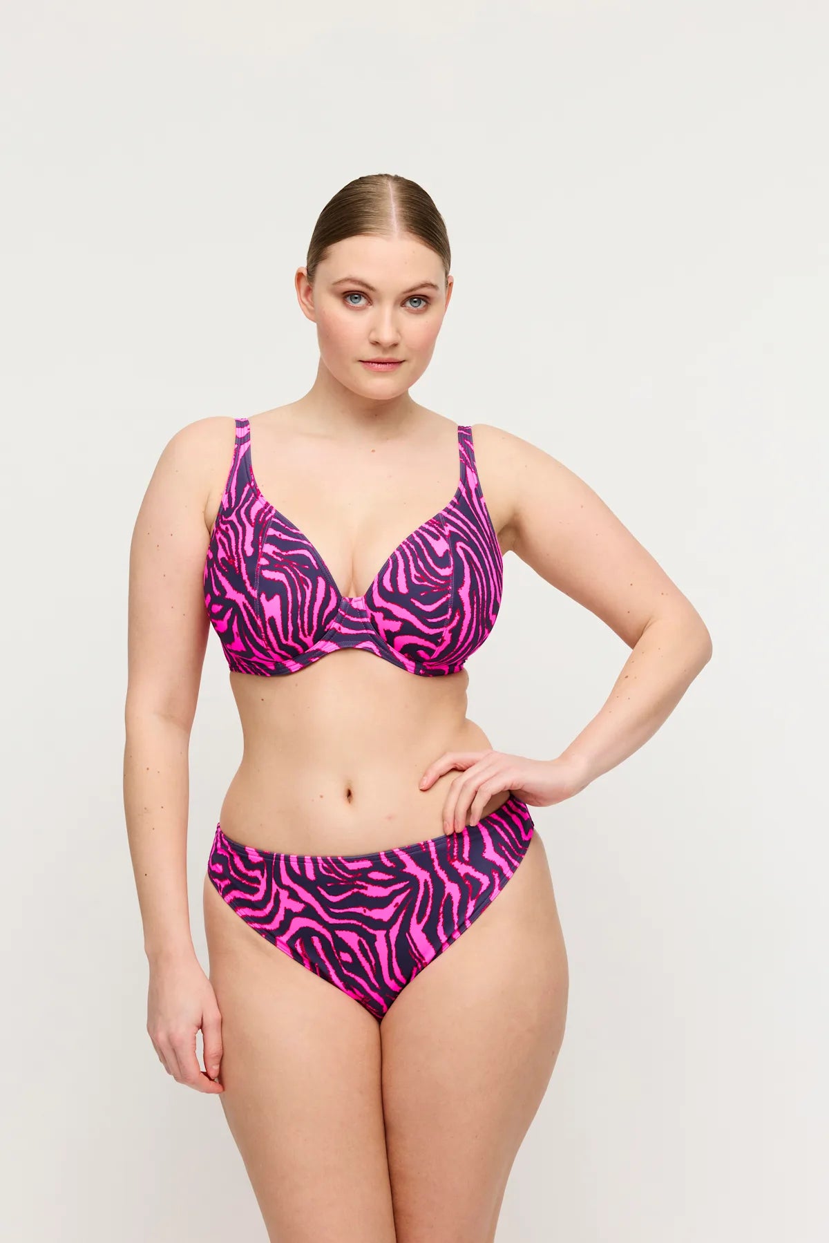 PrimaDonna Swim MALABO bikini briefs brazilian hot pink zebra