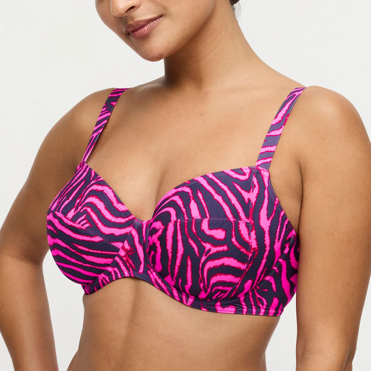 PrimaDonna Swim MALABO full cup bikini top hot pink zebra