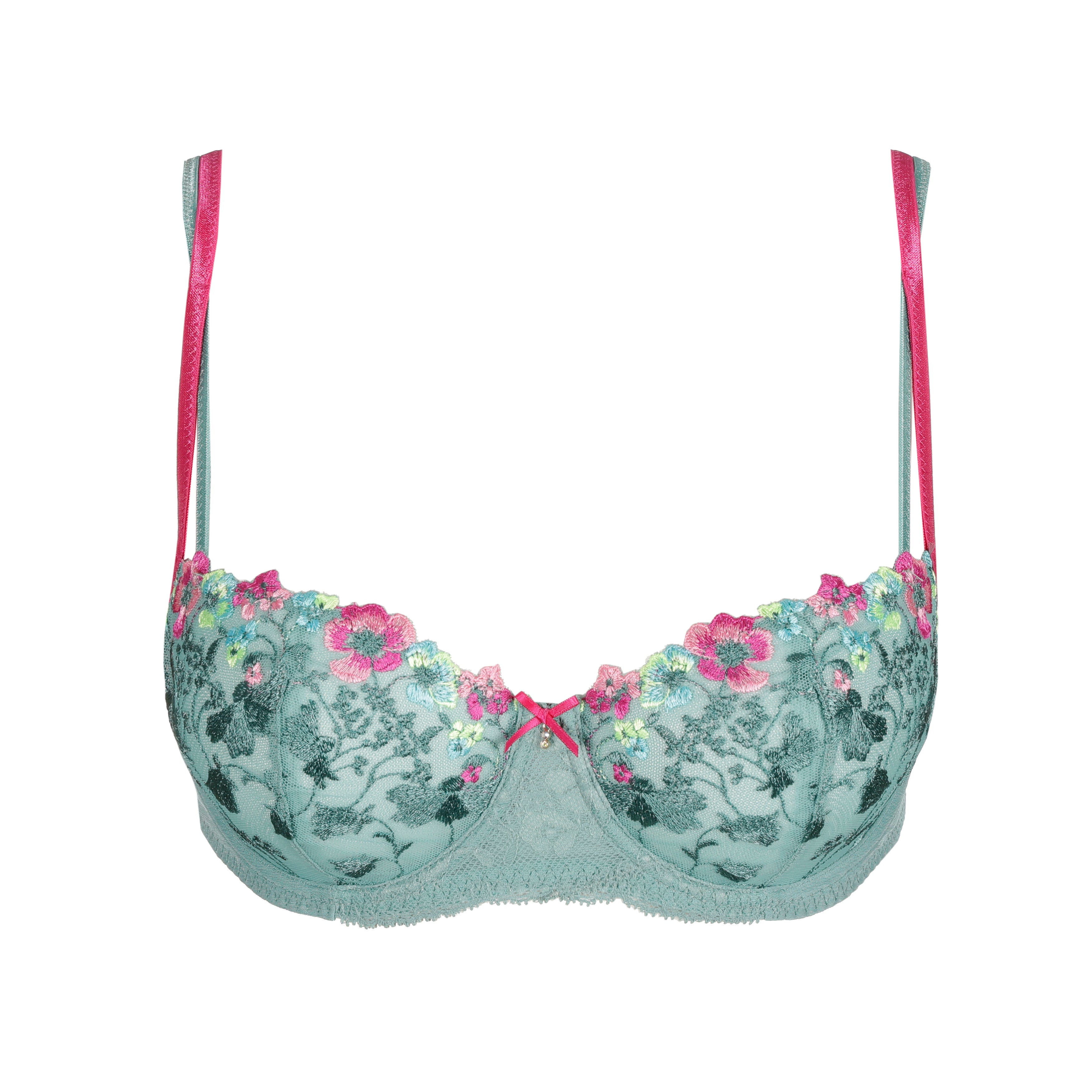 Marie Jo LIZELOT balcony bra vertical seam Bali Green